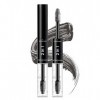 Double Head Eyebrow Gel 2 en 1, Crayon Sourcils Waterproof Longue Durée, Gris & Clair Teinture Sourcil Gel, Séchage Rapide 3D