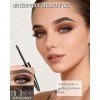 Teinture Sourcil, Gris Noir Gel Sourcils Longue Tenue Anti-Transfert, Crayon Pommade Sourcil Waterproof Highly Pigmented, Eff