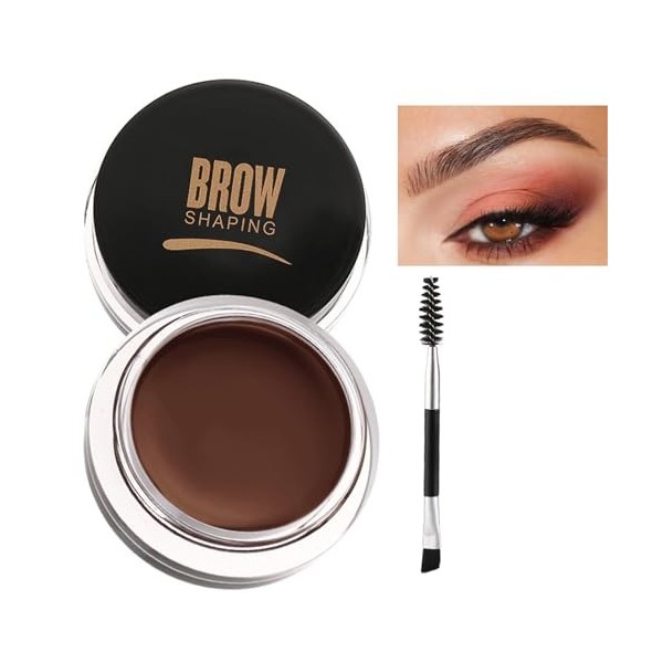 EONFAVE Gel pour sourcils imperméable - Longue durée - Avec brosse - Haute pigmentation - Léger - Non gras - Coiffage - Gel p