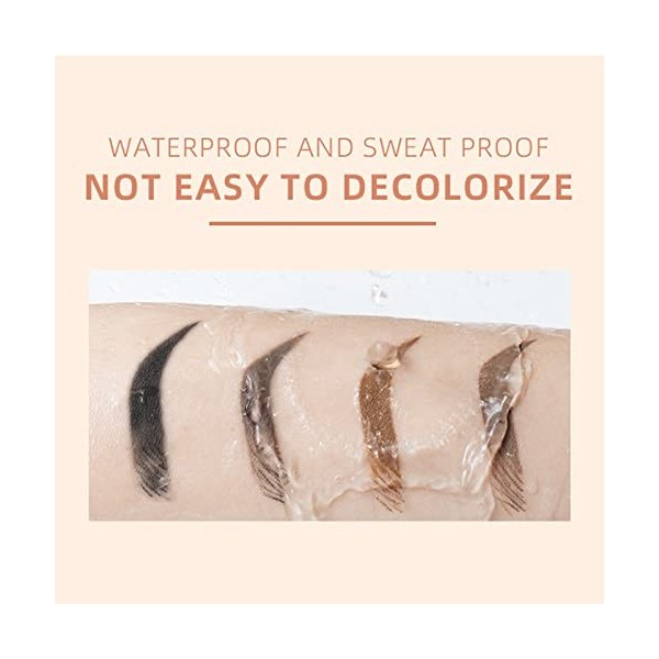EONFAVE Gel pour sourcils imperméable - Longue durée - Avec brosse - Haute pigmentation - Léger - Non gras - Coiffage - Gel p