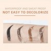 EONFAVE Gel pour sourcils imperméable - Longue durée - Avec brosse - Haute pigmentation - Léger - Non gras - Coiffage - Gel p