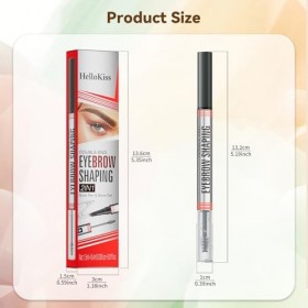 ZHITENG 2 en 1 Crayon à Sourcils, Crayon Microblading Sourcil avec Pointes Fourchette Eyebrow Pencil Résistant aux Taches Dur