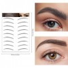 AWAVM 7 Feuilles Autocollants de Sourcils 4D Patch,Eyebrow Tattoos Stickers Autocollant Bionique pour Sourcils,Faux Sourcils 