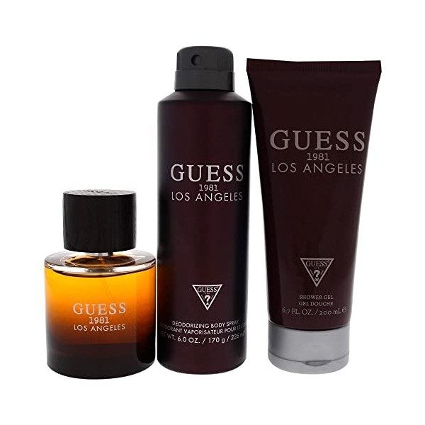 Guess 1981 Los Angeles Coffret Cadeau pour Homme 3 Pièces 1 Unité