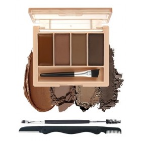 Sourcils Gel Palette Kit,4 Couleurs Brown Grey Eyebrow Powder Brow Cream Set Waterproof, Longue Tenue, Teinture Coloration So