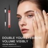 Crayon Sourcils Waterproof, Double Feutre sourcil Microblading Précision UltraFine, Effet Naturel, Longue Tenue, Brosse Inclu