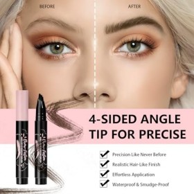 MOTIBACK Microblading Crayon à sourcils liquide, à séchage rapide et résistant aux frottements, pour traits semblables à des ...