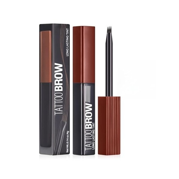 U-Shinein 3D Microblading - Crayon à sourcils - Imperméable et longue durée - Avec 4 micro pointes pour maquillage naturel - 