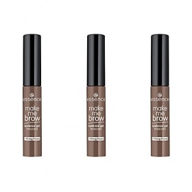 essence make me BROW eyebrow gel mascara, gel pour sourcils, 05, brun, définissant, gélifié, vegan, sans particules microplas...
