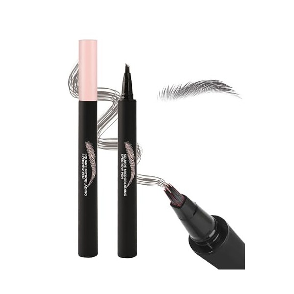 Eyebrow Powder Kit Waterproof,2 Couleurs Eyebrow Powder Palette,à Sourcils Longue Tenue Sourcil Maquillage Poudre Palette a S...