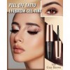 Gel Sourcils Peel Off, Gris-Marron Teinture Sourcils Tattoo Longue Durée, Waterproof et Anti-transfert, Durée de Vie de 3 Jou...
