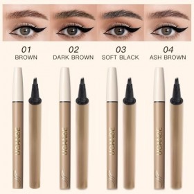 UCANBE Crayon Sourcil Microblading, Crayon Sourcils Waterproof avec Brosse Angulaire, Brosse Douce, Sourcils Maquillage Natur