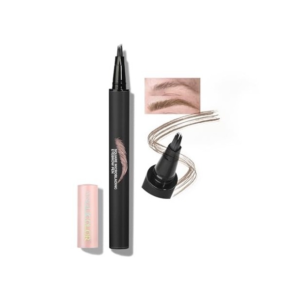 Anglicolor Crayon Sourcil 3 Minutes Pour Des Sourcils Parfaits,Crayon Sourcils Microblading Longue Tenue,Goupillon Sourcil Sé...