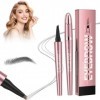 Crayon à sourcils magique avec 4 pointes microfourchues, 3D Magique Crayon Sourcil Waterproof imperméable, et résistant aux t...