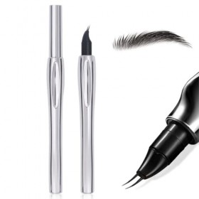 Crayon à Sourcil Magique 3D Sourcil Microblading avec 2 Pointes Fourchues Crayon à Sourcils Liquide Imperméable à leau & Lon