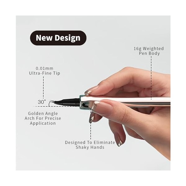 Crayon à Sourcil Magique 3D Sourcil Microblading avec 2 Pointes Fourchues Crayon à Sourcils Liquide Imperméable à leau & Lon
