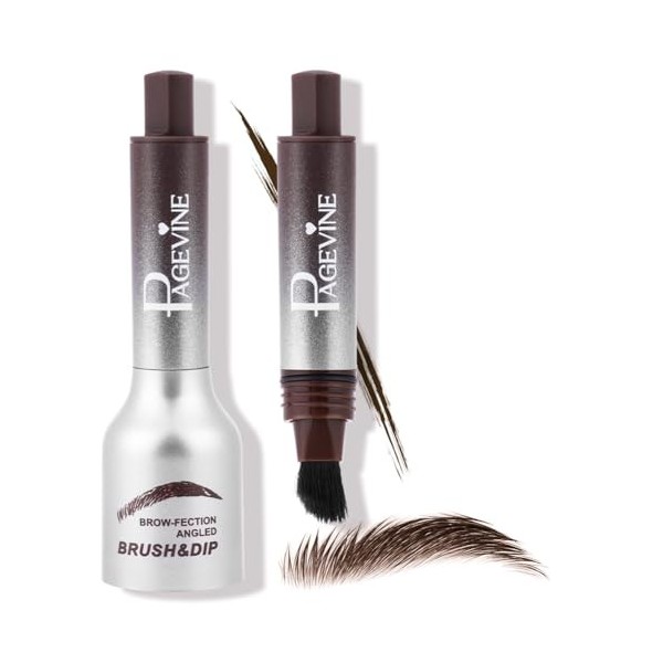 LOPHE Crayon à Sourcils Liquide Pinceau Coudé, Crayon à Sourcils à Gros Pinceau, Stylo à Sourcils Liquide à Séchage Rapide Lo