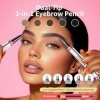 Crayon à Sourcils 3D Microblading, Crayon à Sourcils Liquide 2 en 1 à Double Extrémité avec 2 Pointes de Fourchette, Stylo à ...