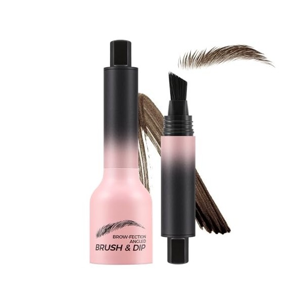 Apooliy Brosse angulaire et trempette pour sourcils Brow Fection,Gel à sourcils waterproof, Stylo à sourcils à traits semblab