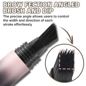 Apooliy Brosse angulaire et trempette pour sourcils Brow Fection,Gel à sourcils waterproof, Stylo à sourcils à traits semblab
