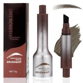 Crayon Sourcil 3D Waterproof, Crayon Microblading Sourcil Naturel Longue Durée, Carré Biseauté Goupillon Brosse à Sourcil, St