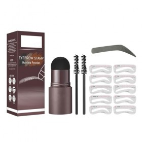 Clawrex Lot de 10 pochoirs à sourcils étanches - Avec 10 pochoirs à sourcils réutilisables - Naturel, longue durée - Multifon