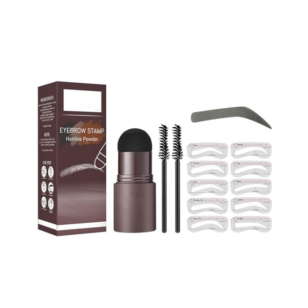 Clawrex Lot de 10 pochoirs à sourcils étanches - Avec 10 pochoirs à sourcils réutilisables - Naturel, longue durée - Multifon