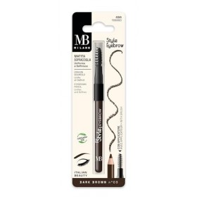 MB Milano - Crayon Sourcils - Double Embout Crayon + Brosse - DARK BROWN - Définit les Sourcils - Made in Italy Lot de 2 