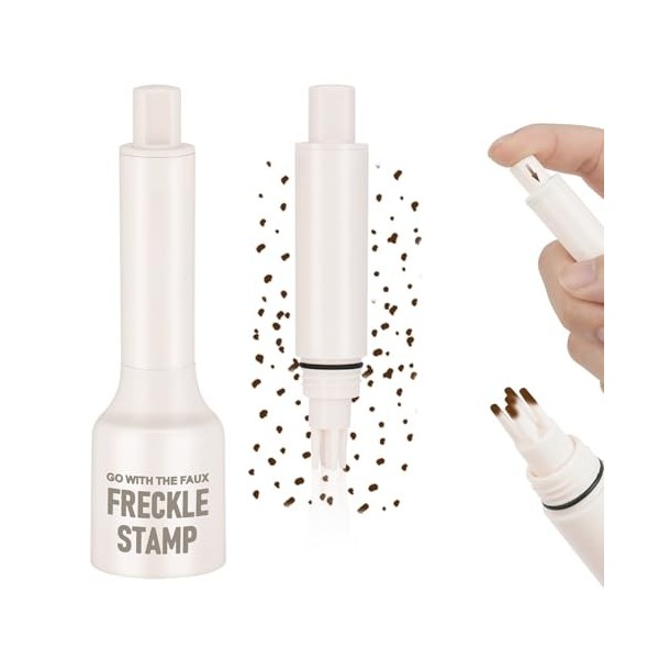 LOPHE Crayon Taches de Rousseur Semi-Permanent Tampon - Format Voyage 15ml, Faux Freckles Réalistes, Résiste à lEau - Look N
