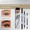 Crayon à sourcils liquide 2 en 1, Stylo à sourcils double pointe, 3D Crayon à sourcils liquide longue tenue, Cosmétique pour