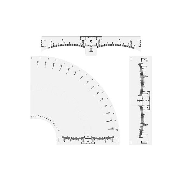 BAMTTOO Disposable Eyebrow Ruler Stencils Brow Ruler Sticker Microblading Adhesive Eyebrow Template Stencil Guide Measuring S