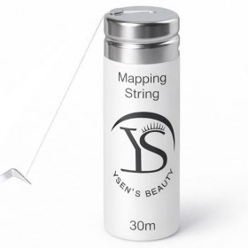 YSEN’S Fil de Mapping Sourcils Pré-Imprégné 30 m – Pour Coloration & Teinture des Sourcils, Microblading & PMU – Brow Mapping