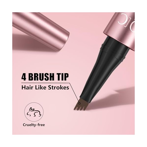 QIC Crayon Sourcil Waterproof, Crayon à Sourcils Précis, Facile à Utiliser, Couleur Naturelle et Cruelty-Free pour des Sourci