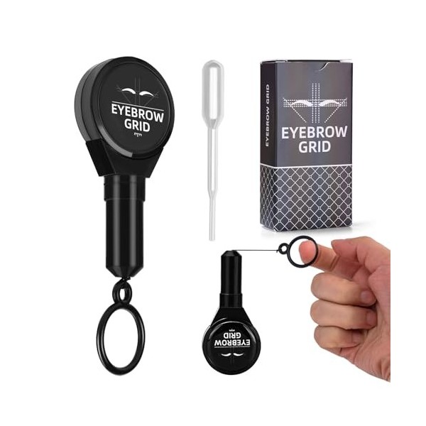 BAMTTOO Brow Mapping String pré-encré pour microblading String pour le marquage des yeux pour maquillage des sourcils noir