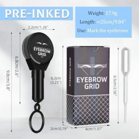 BAMTTOO Brow Mapping String pré-encré pour microblading String pour le marquage des yeux pour maquillage des sourcils noir 