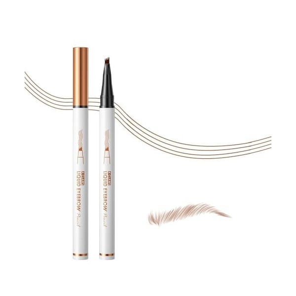 XFSRG Stylo Sourcils Liquide Professionnel Pointe Fourchue Précision Longue Durée Maquillage Naturel Résistant Imperméable
