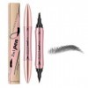 XFSRG Crayon à Sourcils 2 en 1 Double Extrémité avec Eyeliner Stylo à Pointe Quadruple pour Sourcils et Eyeliner Dernier Maqu