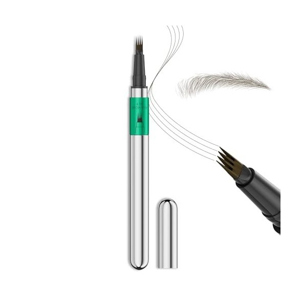 Crayon Sourcil Waterproof, Crayon à Sourcils Précis et Ultra Fin, Effet Microblading Naturel, Longue Tenue jusquà 12H, Facil