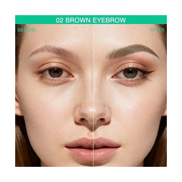 Crayon Sourcil Waterproof, Crayon à Sourcils Précis et Ultra Fin, Effet Microblading Naturel, Longue Tenue jusquà 12H, Facil