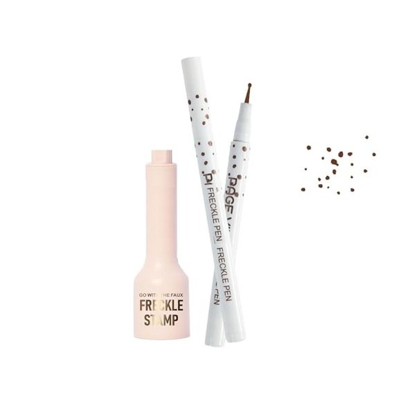 Kit de maquillage naturel pour taches de rousseur - Stylo Liquid Freckles et tampon à cinq points pour les taches dété 03 m