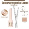 Kit de maquillage naturel pour taches de rousseur - Stylo Liquid Freckles et tampon à cinq points pour les taches dété 03 m