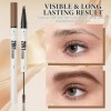 2 En 1 Crayon Sourcils Waterproof+Brosse à Pommade Sourcils,Crayon à Sourcils Liquide, Imperméable and Longue Durée Eyebrow P...