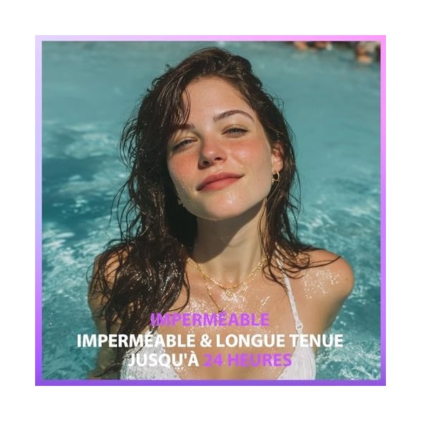 Crayon à Sourcils 3D Waterproof avec Pinceau Microblading, Crayon Précis pour Sourcils Naturels Longue Durée, Maquillage Rési...