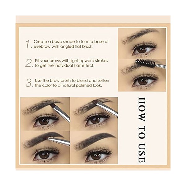 Gel Sourcils Imperméable à Tenue Longue, Maquillage Sourcils Liquide Teinté Intense, Résistant à la Transpiration, Effet Natu...