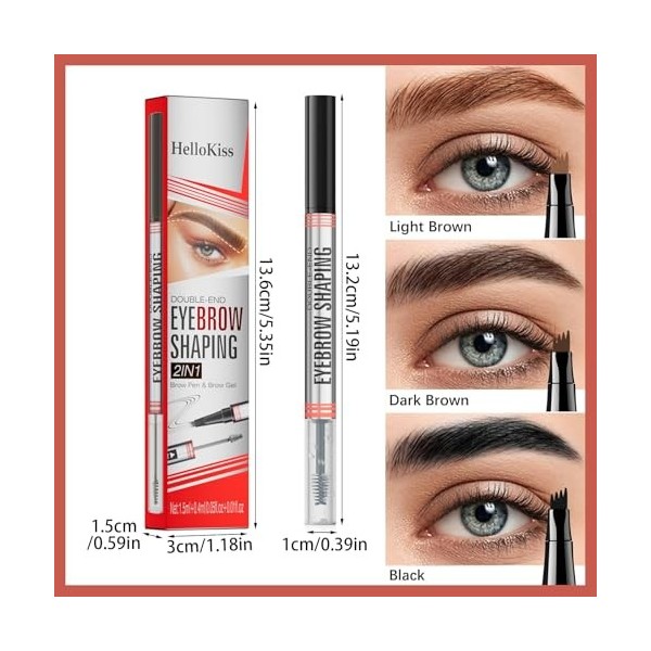 2in1 Gel Sourcils Crayon brow lift kit sourcil gel transparent fixateur feutre sourcil microblading crayon sourcils waterproo