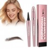 Crayon Sourcil Waterproof, Crayon à Sourcils Magique, Crayon à sourcils magique avec 4 pointes microfourchues, Eyebrow Pencil...