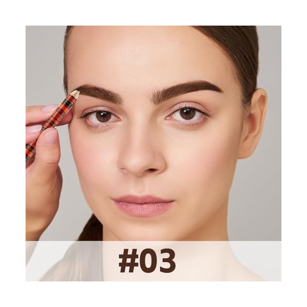 Apooliy Set de 12 crayons à sourcils,Crayon à sourcils imperméable,Stylo de maquillage Eyeliner,Créer des sourcils naturels,S