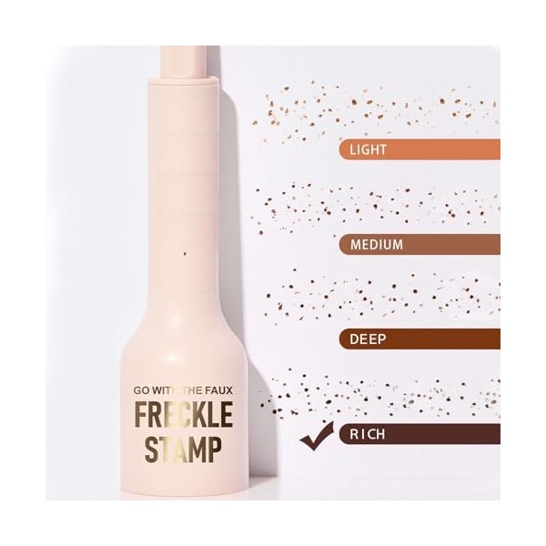 Tampon à cinq points pour pousses dété et stylo micro poudre liquide, stylo Freckle naturel, marron foncé, durable 24 h, imp