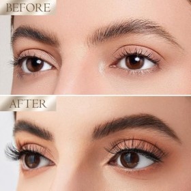 Microblading Crayon à sourcils 2 en 1 avec gel - Crayon à sourcils avec 4 pointes fourchues - 2 en 1 - Brow Pen and Sealing B...