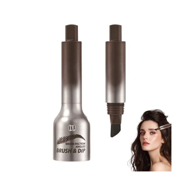 Crayon à sourcils liquide, pinceau à sourcils et gel à sourcils, brosse à sourcils coudée multifonctionnelle, pour sourcils e